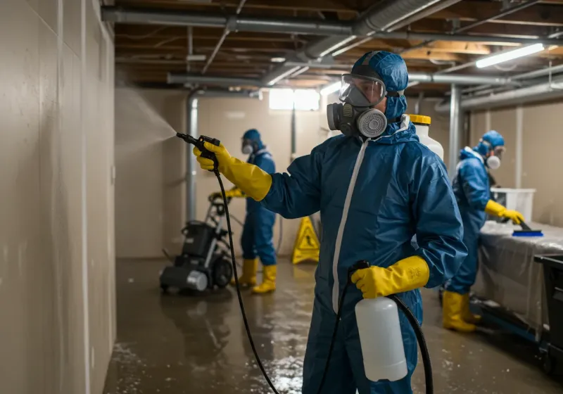 Basement Sanitization and Antimicrobial Treatment process in Troutdale, OR